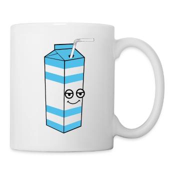 Milch mit Gesicht - Tasse - Weiß - Rechts