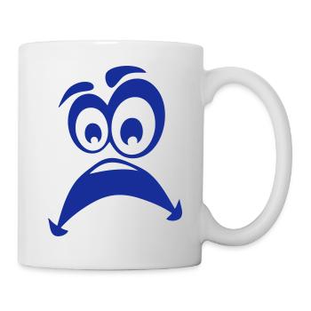 sad smiley - Mug - white - Right
