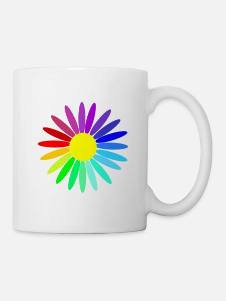 regenbogenblume - Tasse - Weiß