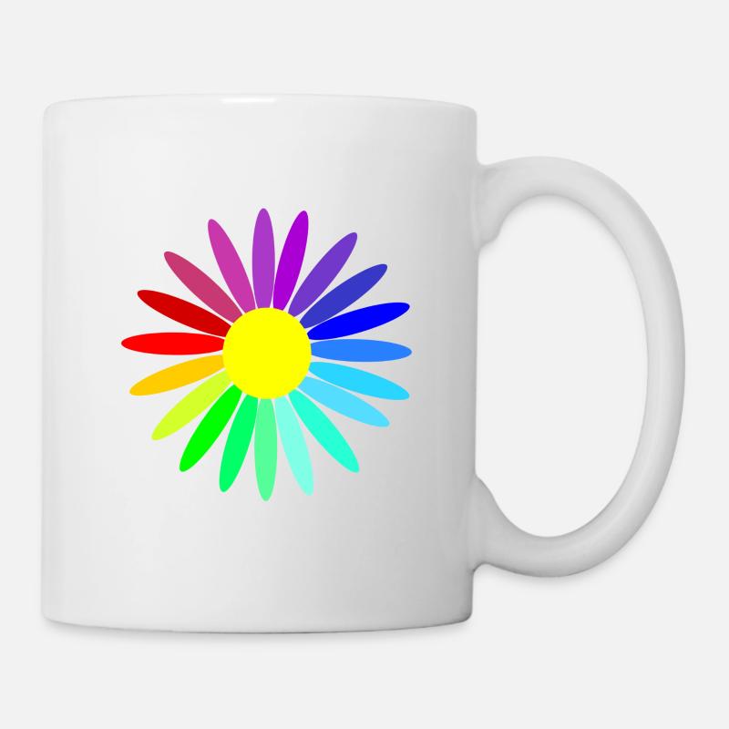 regenbogenblume - Tasse - Weiß