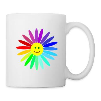 lachende regenbogenblume - Tasse - Weiß - Rechts