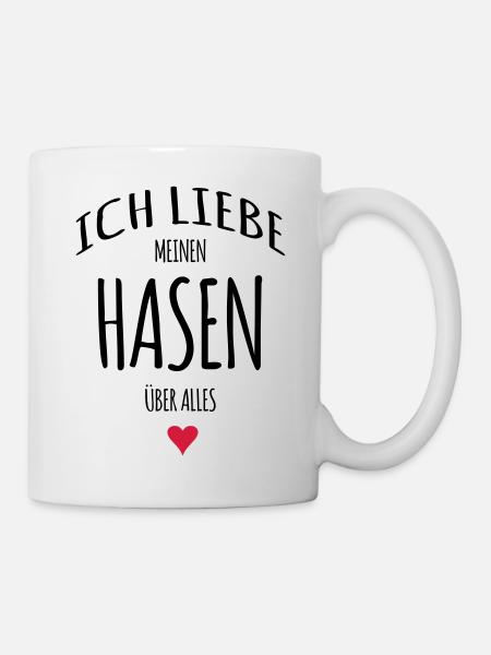 Ich liebe Hasen Häschen Geschenke - Tasse - Weiß