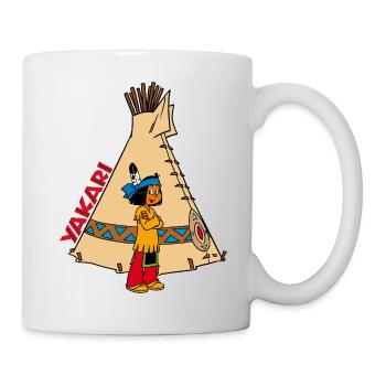 Yakari vor Tipi - Tasse - Weiß - Rechts