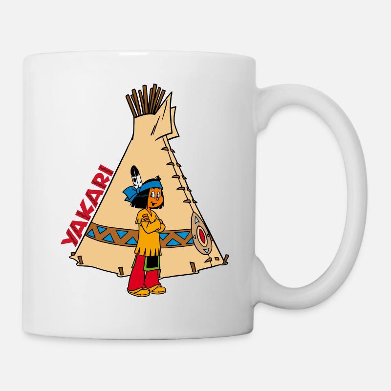Yakari vor Tipi - Tasse - Weiß
