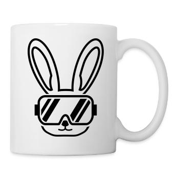 skihase_f1 - Mug blanc - blanc - Droite