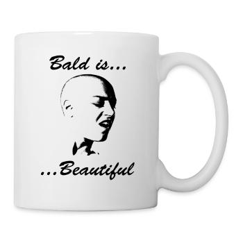 Chauve est belle chauve est belle femme sans cheveux - Mug blanc - blanc - Droite