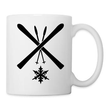 ski_sign_mit_schneeflocke - Tasse - Weiß - Rechts