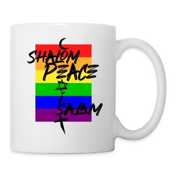 Peace Shalom Salam Coexist - Tasse - Weiß - Rechts