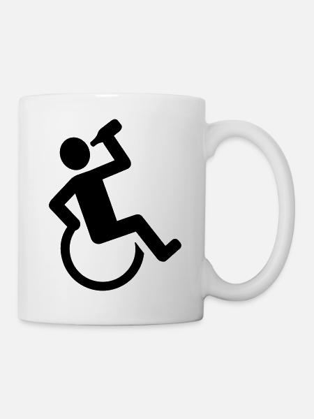 Rollstuhl - Tasse - Weiß