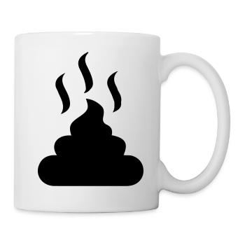 Hundehaufen Scheiße - Tasse - Weiß - Rechts