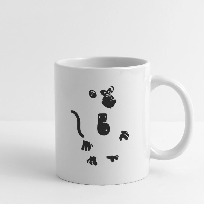 Conception de singe cool Mug blanc
