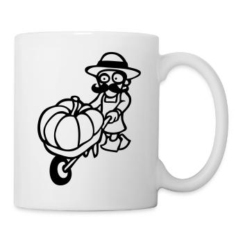drawing gardener jardine jardin vegan fun - Mug - white - Right