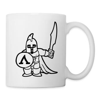 sparta lustige spartanische spartanische Krieger-C - Tasse - Weiß - Rechts