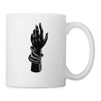Gripping hands - Mug - white - Right