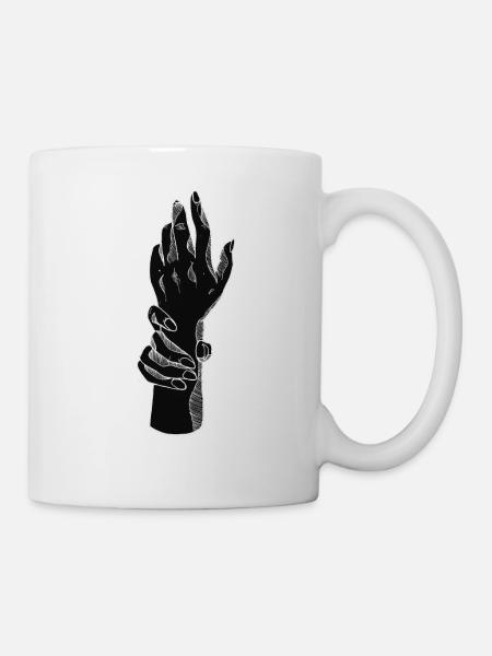 Gripping hands - Mug - white