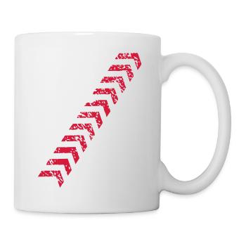 track grunge / Reifenspur (1c) - Tasse - Weiß - Rechts