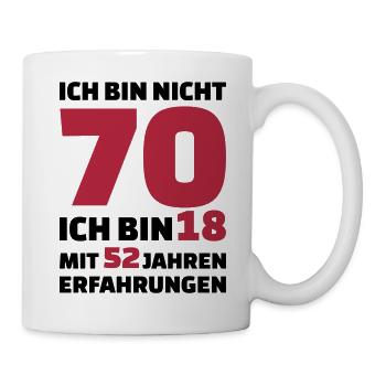 70 Geburtstag - Tasse - Weiß - Rechts