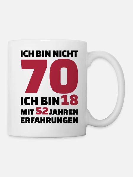70 Geburtstag - Tasse - Weiß