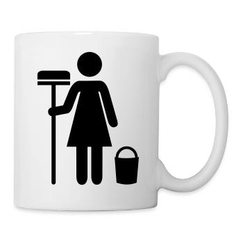 Cleaning lady - Mug - white - Right