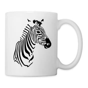 Zebra - Tasse - Weiß - Rechts
