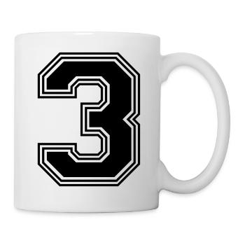 3_Nummer_3_(s31) - Tasse - Weiß - Rechts