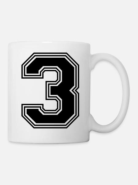 3_numéro_3_(s31) - Mug blanc - blanc