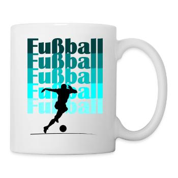 Fußball - Tasse - Weiß - Rechts