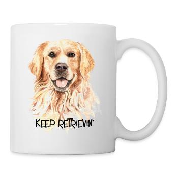 Continuez à récupérer l'art du Golden Retriever pour les amoureux des chiens - Mug blanc - blanc - Droite