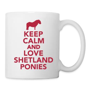 Keep calm and love Shetland Ponies - Mug - white - Right