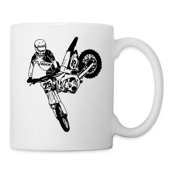 Moto Cross -motocross - Tasse - Weiß - Rechts