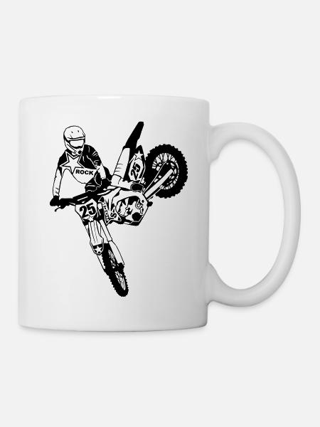 Moto Cross - motocross - Mug blanc - blanc
