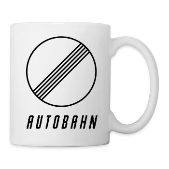 Deutsche Autobahn, Geschwindigkeit, Unbegrenzt - Tasse - Weiß - Rechts