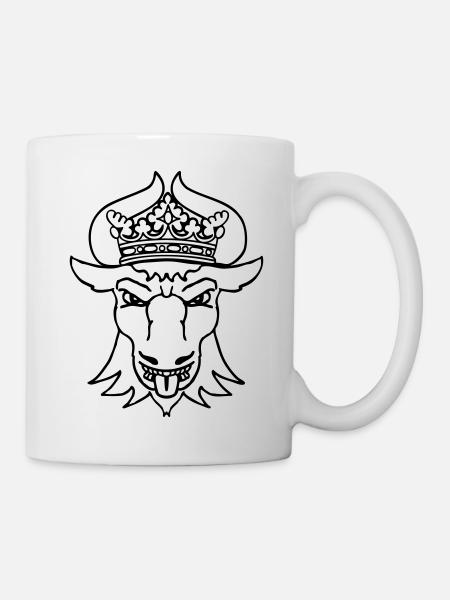 mecklembourg tête de taureau avec couronne - Mug blanc - blanc
