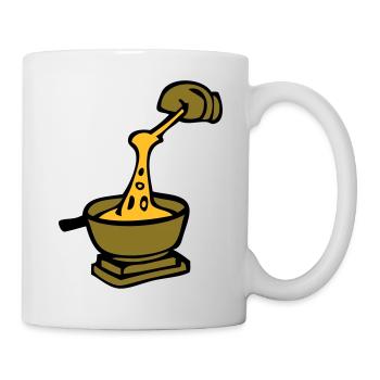 cheese Swiss culinary specialty fondue - Mug - white - Right