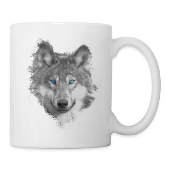Wolf - Tasse - Weiß - Rechts