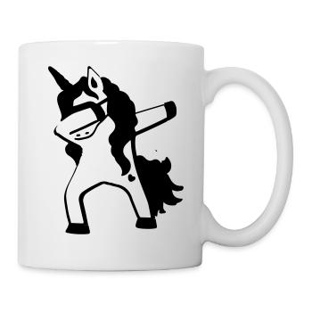 Dabbing Unicorn / Einhorn - Tasse - Weiß - Rechts
