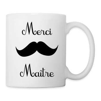 merci maître prof enseignant cadeau fin d'année - Mug blanc - blanc - Droite