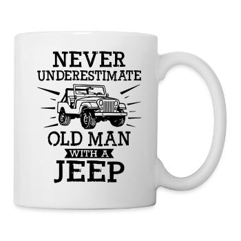 Jeep grand-père - Mug blanc - blanc - Droite