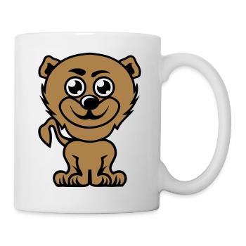 bear drawing child animals - Mug - white - Right