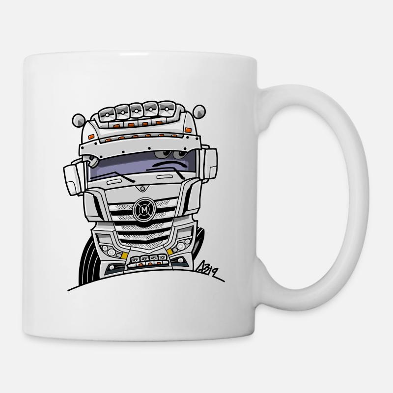 0807 M LKW weiß - Tasse - Weiß