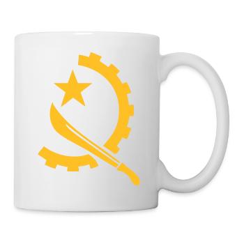machete and star angola flag symbol - Mug - white - Right