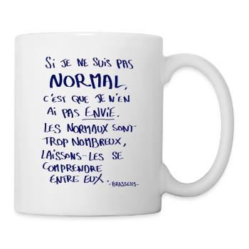 Si je ne suis pas normal... - Mug blanc - blanc - Droite