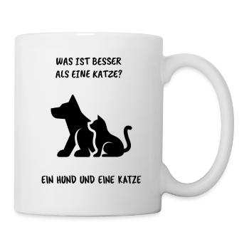 dog and cat - Mug - white - Right