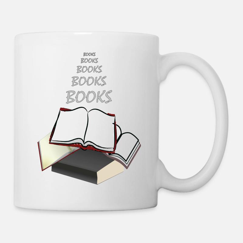 Bücher Bücher - Tasse - Weiß