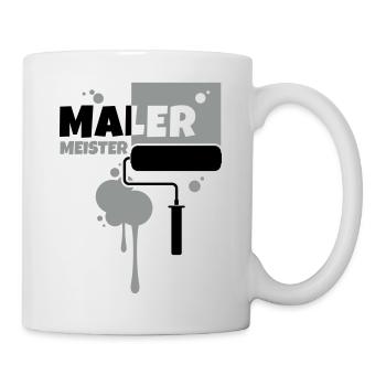 maler beruf malermeister - Tasse - Weiß - Rechts