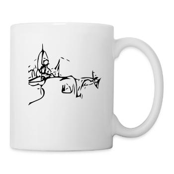 Abstraktes Design - Tasse - Weiß - Rechts