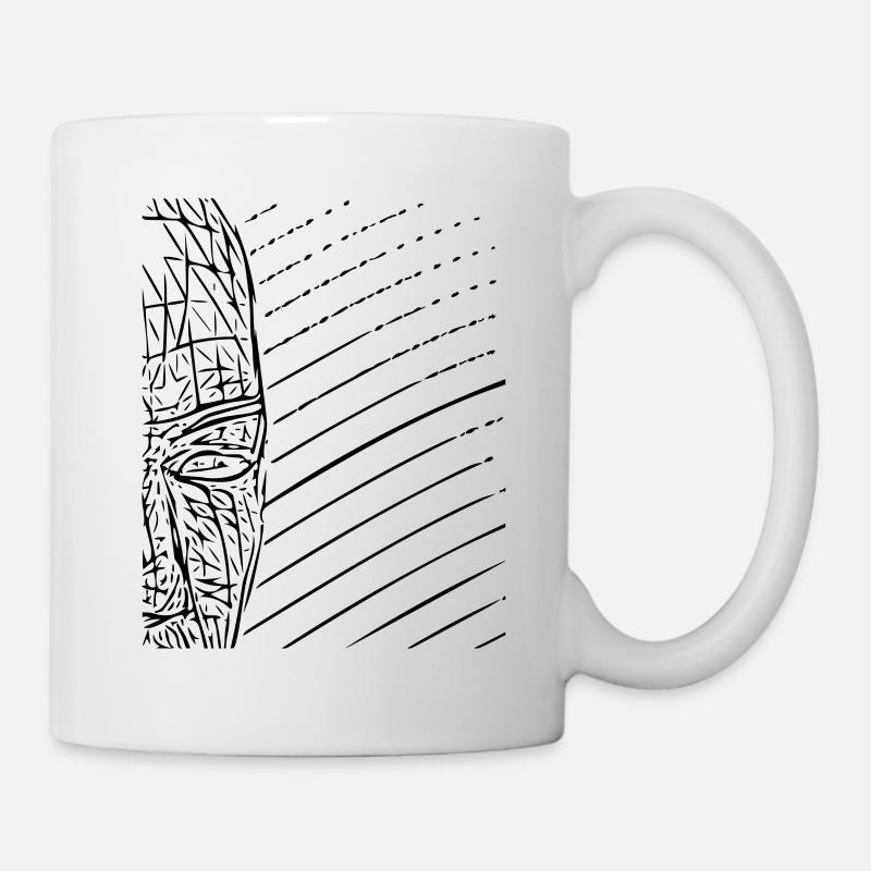 Abstraktes Gesicht - Tasse - Weiß
