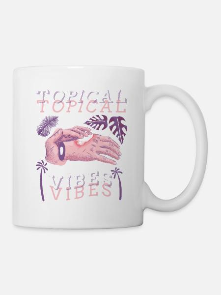 Vibes topiques Vibes tropicales - Mug blanc - blanc