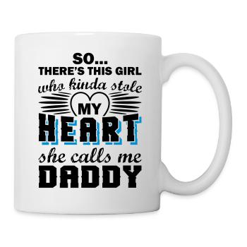 My Heart She Calls Me Daddy - Tasse - Weiß - Rechts