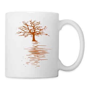Baum Pflanze - Tasse - Weiß - Rechts